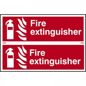 Scan Fire Extinguisher Sign Pack of 2 300mm 100mm Standard
