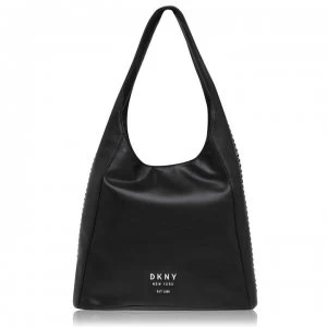 DKNY Alixis PU Hobo Bag - Black/Sil BSV