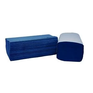 2Work 1-Ply I-Fold Hand Towels Blue Pack of 3600 2W70104