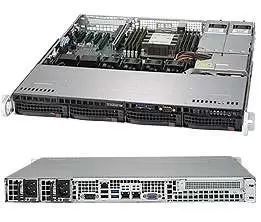 CSE813MFTQC-R407CB - Rack (1U) - Black - 4 fan(s) - Serial ATA - Serial Attached SCSI (SAS) - HDD & SSD - 400 W