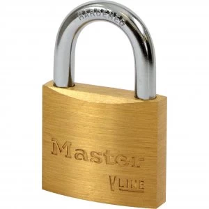 Masterlock V Line Brass Padlock Keyed Alike 40mm Standard 4232