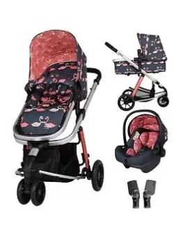 Cosatto Giggle 2 in 1 i-Size Travel System Pushchair Bundle - Pretty Flamingo, Multi