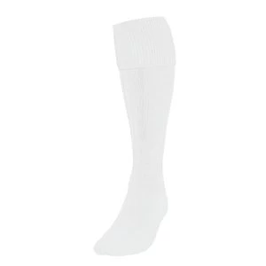 Precision Plain Football Socks White UK Size J12-2