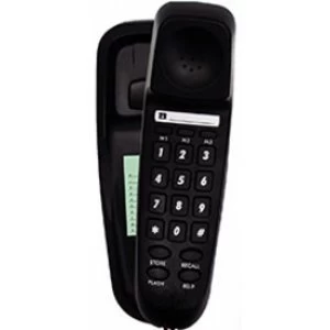 Tel UK 18008B Slim Corded Telephone Bilbao Black