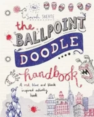 ballpoint doodle handbook a red blue and Black inspired activity book