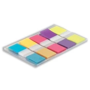 Post it Index Small in Portable Pack Bright Colours 5 x 20 Flags