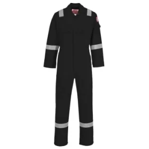 Biz Flame Mens Flame Resistant Lightweight Antistatic Coverall Black Small 32"
