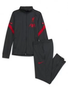 Boys, Nike Liverpool Fc Youth Tracksuit, Black, Size XL