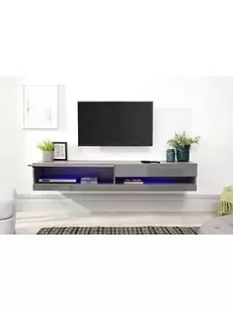 Gfw Galicia 180 Cm Floating Wall TV Unit With LED Lights - Fits Up To 80" TV - Grey