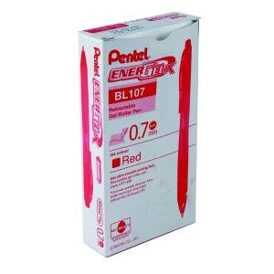 Pentel EnerGel X Retractable Gel Pen Medium Red Pack of 12 BL10714-B