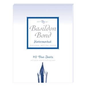 Basildon Bond Writing Pad 137 x 178mm Blue Pack of 10 100100123
