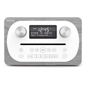 EVOKE CD4 GREY All In One DABFM Music System with CD and Bluetooth in Grey