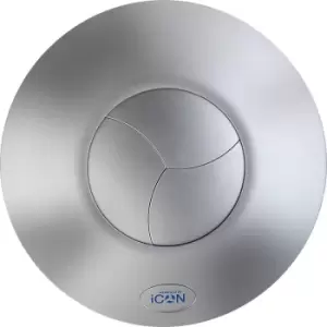 Airflow Extractor Fan Cover iCON15 in Silver ABS