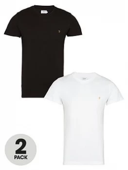 Farah Farris Two Pack T-Shirt - Black, White/Black Size M Men