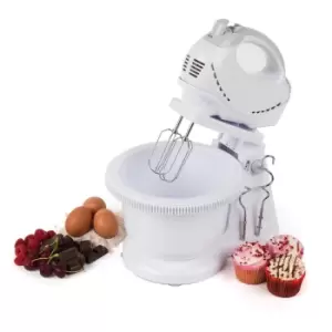Progress EK3593P 2-in-1 250W Electric Twin Hand and Stand Mixer - White