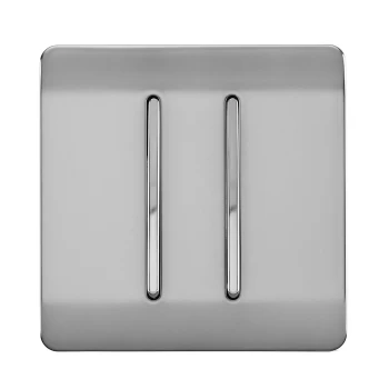 TrendiSwitch Double Light Switch - Stainless Steel