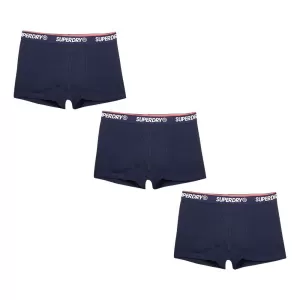 Superdry Classic Three Pack Boxer - Navy, Blue Multi, Size L, Men