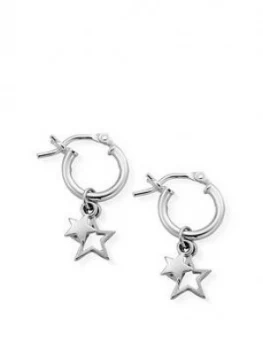 Chlobo Sterling Silver Double Star Small Hoops