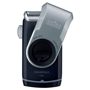 Braun BRAM90 PocketGo M90 MobileShave Portable Shaver - Black / Silver