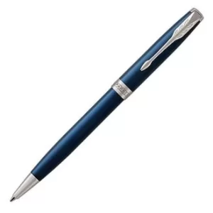 Parker Sonnet Blue Lacquer Chrome Trim Fountain Pen MEDIUM
