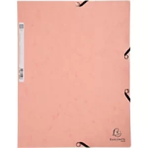 Exacompta 3 Flap Folder Aquarel 55527E Pastel CoralPack of 25