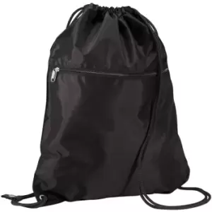 Premium Gymsac Over Shoulder Bag - 14 Litres (One Size) (Black) - Quadra