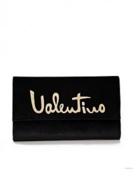 Valentino By Mario Valentino Marimba Velvet Clutch Bag - Black