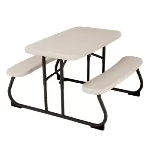 Lifetime Childrens Folding Picnic Table in Almond ? 32.5 x 19 in