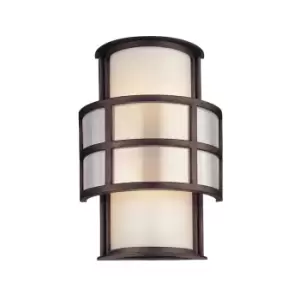 Discus 2 Light Wall Sconce Graphite, Glass, IP44