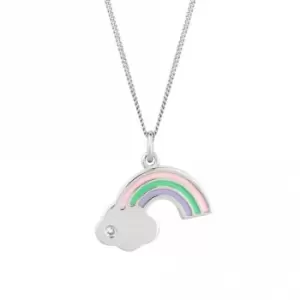 Recycled Silver & Enamel Rainbow Necklace P5109