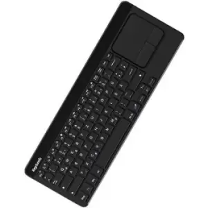 Keysonic KSK-5220BT (DE) Bluetooth Keyboard German, QWERTZ, Windows Black Built-in touchpad, Mouse buttons