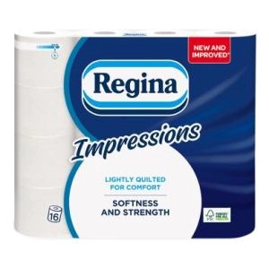 Regina Impressions Toilet Tissue 16 Rolls 3 Ply - wilko