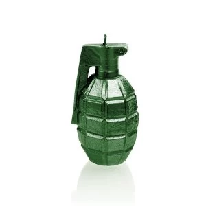 Green Metallic Small Grenade Candle