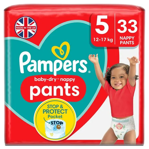 Pampers Baby Dry Nappy Pants Size 5 33 Nappies