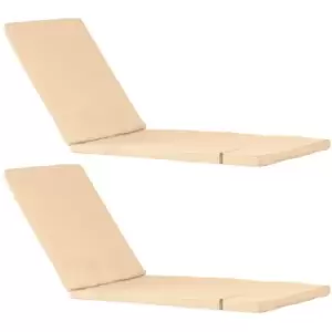 Harbour Housewares - Sussex Sun Lounger Cushions - Beige - Pack of 2