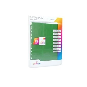 Gamegenic Sideloading 18-Pocket Pages 10 Sleeves - Green