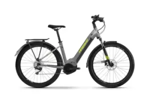 2022 Haibike Trekking 6 Low Electric Hybrid Bike in Grey