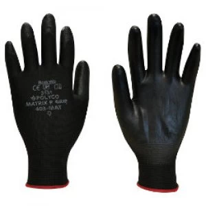 Polyco Gloves Polyurethane Size 7 Black
