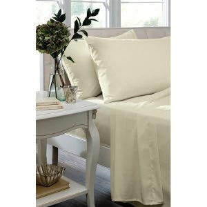 Catherine Lansfield Non-Iron Super King Fitted Sheet - Cream