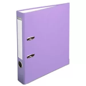 Exacompta Lever Arch File A4 S50mm Card/PP, 2 Rings, Lilac, Pack of 20
