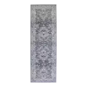 Homemaker Maestro Traditional Rug Grey And Pink 067X200Cm