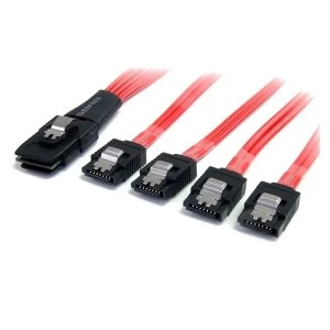 50cm Serial Attached SCSI SAS Cable SFF 8087 to 4x Latching SATA