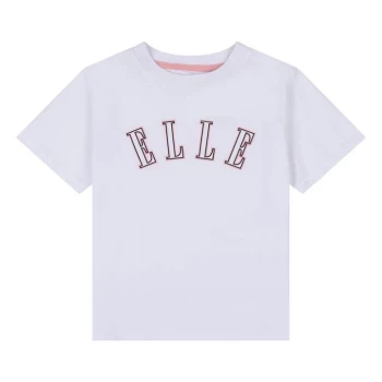 Elle Girls Logo Print T-Shirt - White
