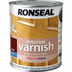 Ronseal Interior Satin Quick Dry Varnish Teak 250ml