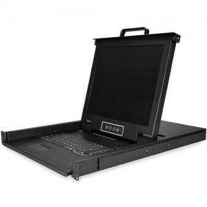 StarTech.com 8 Port Rackmount KVM Console w/ 6ft Cables - Integrated KVM Switch w/ 17" LCD Monitor - Fully Featured 1U LCD KVM Drawer- OSD KVM - Durab
