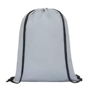 Bullet Horizon Reflective Drawstring Bag (One Size) (Silver)