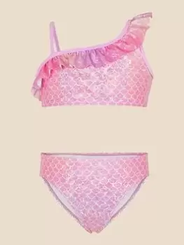 Accessorize Girls Mermaid Bikini - Pink, Size Age: 5-6 Years, Women