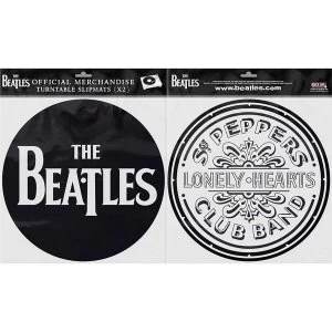 The Beatles - Drop T Logo & Sgt Pepper Drum Turntable Slipmat Set