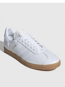 adidas Originals Gazelle Trainers - White/Gum, Size 8, Men