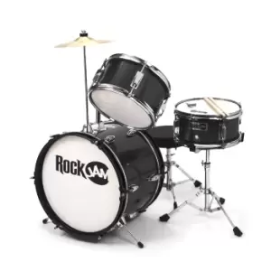 PDT RockJam 3 Piece Junior Drum Set Blk